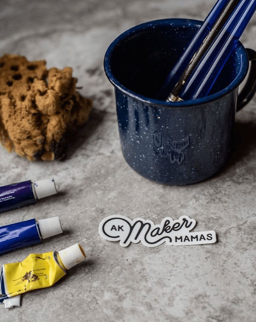 alt="AK Maker Mamas sticker"