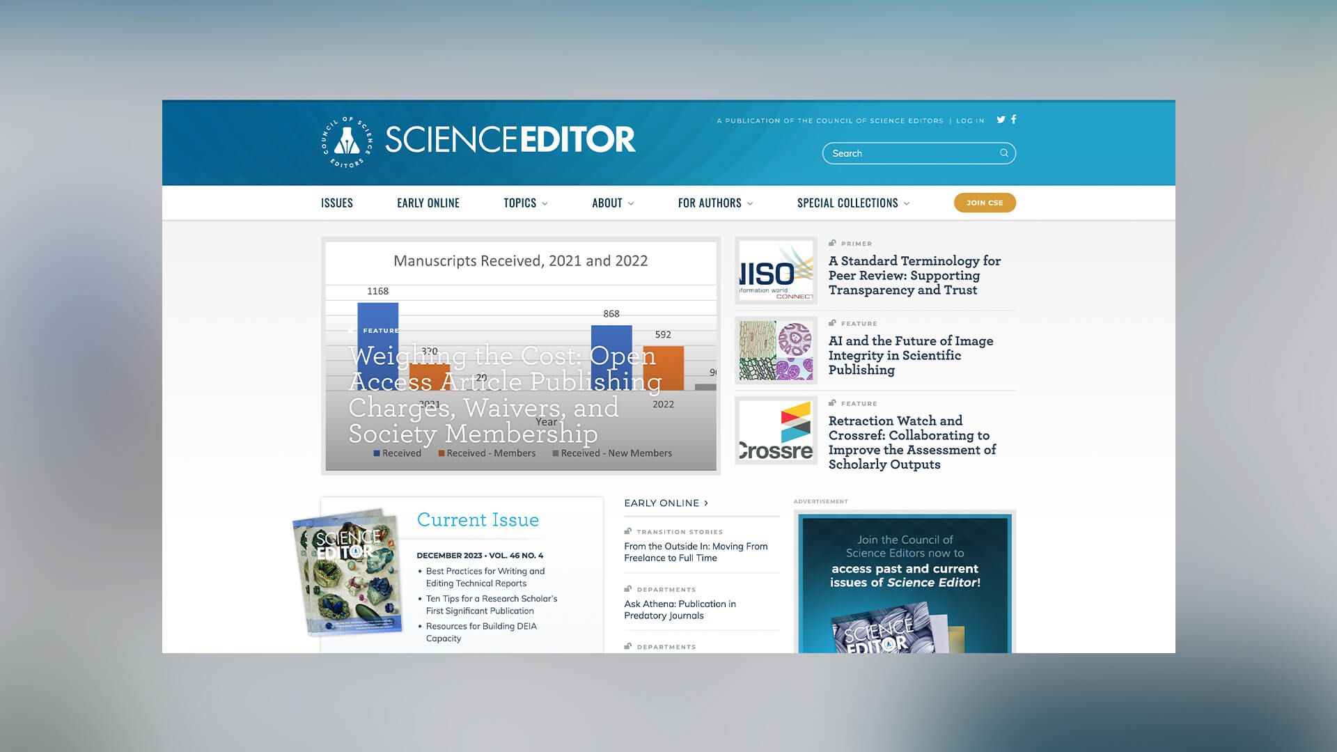 alt="Science Editor website"